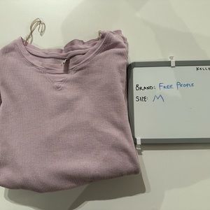 purple free people waffled long sleeve